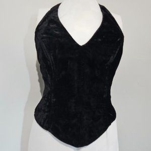 Velvet Formal Open Back Halter Top